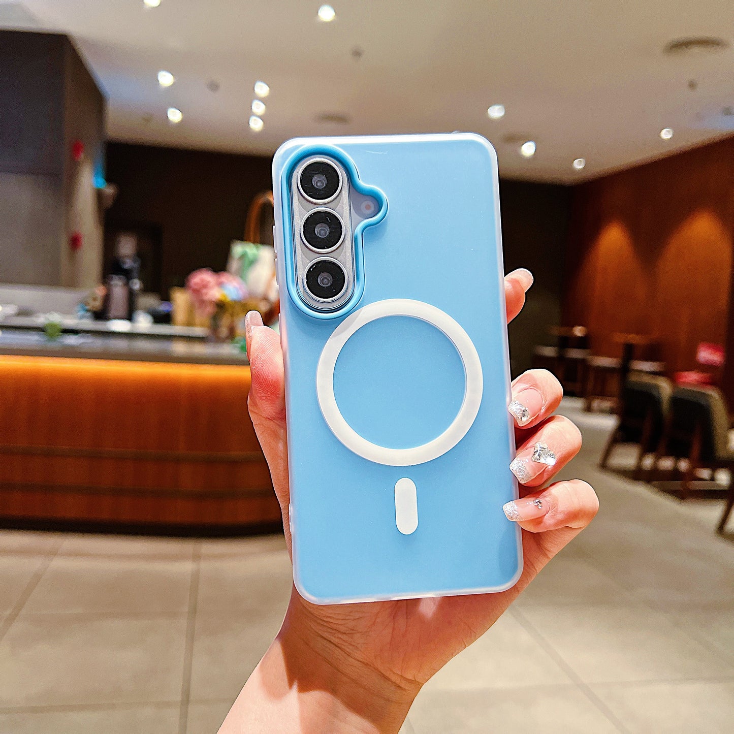 LuxuryKase Magnetic Silicone Candy Case | Mag-Safe Compatible | Slim Protective Case | Lightweight & Flexible | Wireless Charging | Soft Matte Finish For iPhone