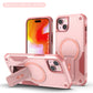 US LITE Back Cover with Portable Kickstand | Mag-Safe Compatible Magnetic Case | Shockproof Military Grade Protection | Rugged Armor Design Phone Cover For iPhone & Samsung Series