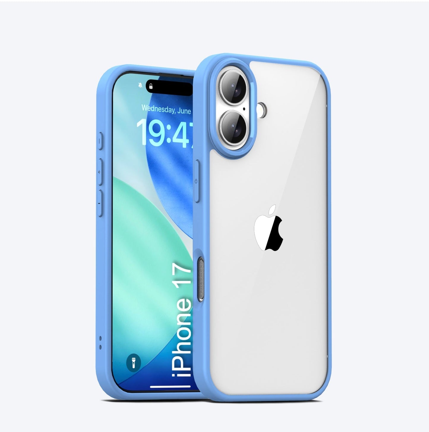 LuxuryKase Hybrid Transparent Shockproof Case | Reinforced Airbag Corners | Soft TPU Frame | Clear Hard PC Back | Anti-Yellowing | Slim Bumper Cover For iPhone