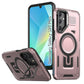LuxuryKase Rugged Shockproof Magnetic Case with Kickstand | Dual Layer TPU+PC Protection | Mag-Safe Compatible | Camera Guard | Extreme Drop Resistance For Samsung Series