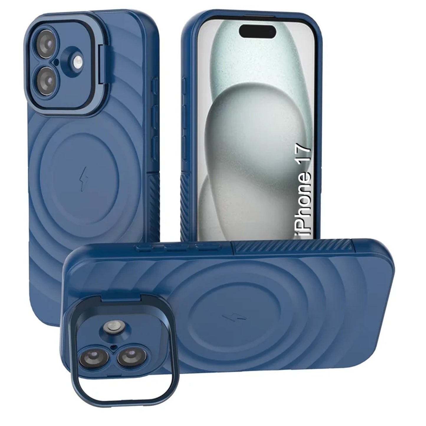 LuxuryKase Shockproof Case with Ripple Pattern | Inner Velvet Fabric Lining | Protective Cover & Wireless Charging Case for iPhone & Samsung Series