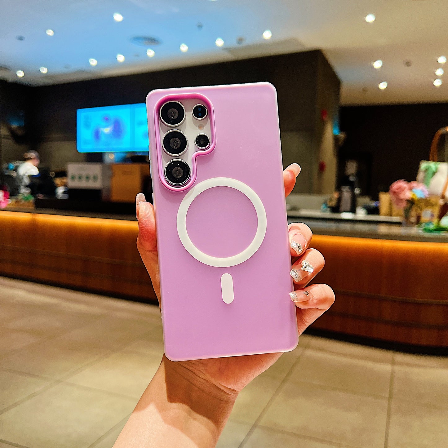 LuxuryKase Magnetic Silicone Candy Case | Mag-Safe Compatible | Slim Protective Case | Lightweight & Flexible | Wireless Charging | Soft Matte Finish For iPhone