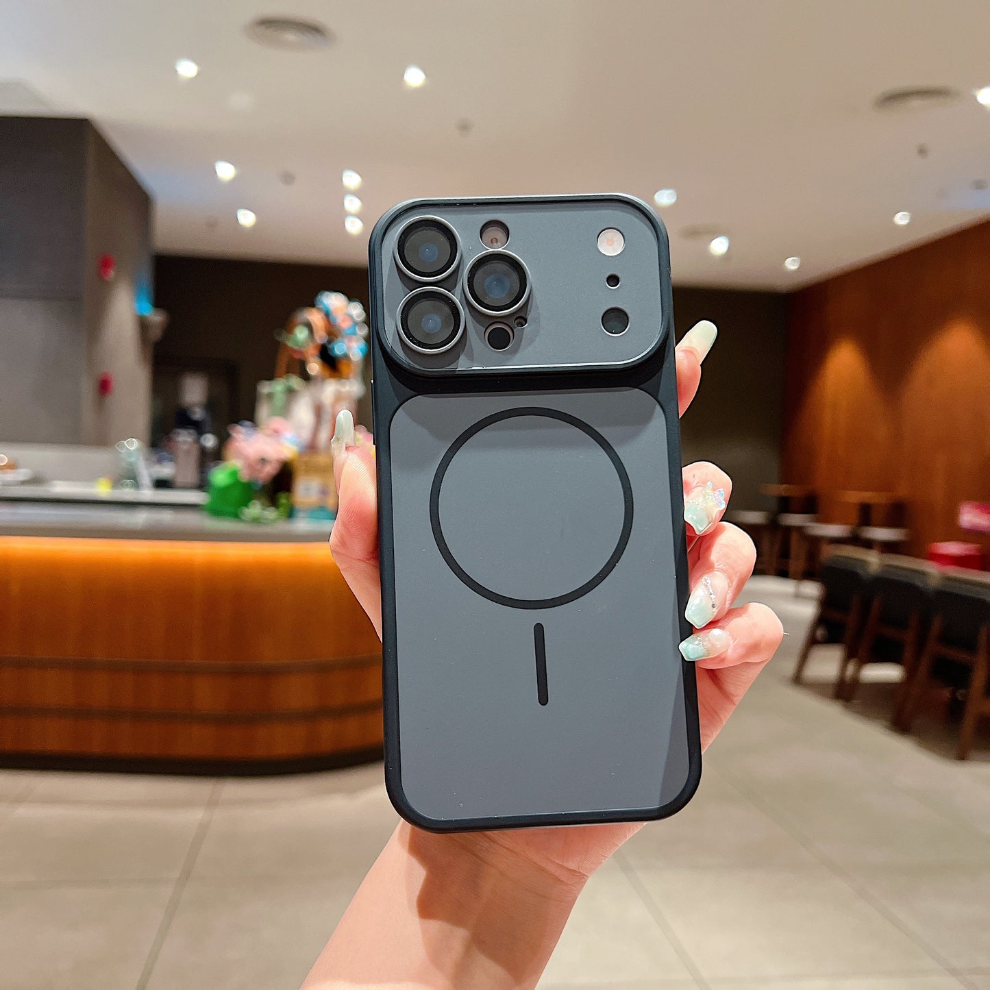 LuxuryKase Magnetic Converter Case | Built-in Camera Lens Protection | iPhone 17 Pro Series Inspired Camera Design | MagSafe Compatible | Dual-Tone Colour Finish For iPhone