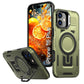 LuxuryKase Rugged Shockproof Magnetic Case with Kickstand | Dual Layer TPU+PC Protection | Mag-Safe Compatible | Camera Guard | Extreme Drop Resistance For iPhone Series