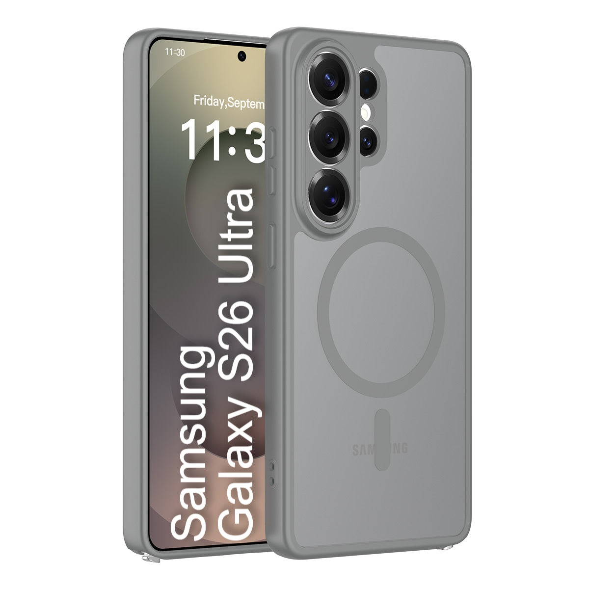 LuxuryKase Hybrid Shockproof Translucent Case | Matte Frosted Hard Back with Soft Edges | Full Camera Protection Bumper | Compatible with MagSafe | TPU & PC For iPhone & Samsung Series