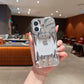 US LITE Shockproof Designer Metallic Chrome 3D Fangs Back Case | Anti-Scratch Grip | Full Camera Protection and Stylish Look For iPhone 14, 15 & 16 Series