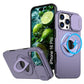 LuxuryKase Mag-Safe Shockproof Rugged Back Case with Finger Ring Kickstand & Sliding Camera Cover | Military Drop Protection | Wireless Charging Support For iPhone Series