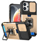 LuxuryKase Shockproof Armor Case | Slide Camera Cover | Hidden Card Slot | Rotating Ring Kickstand | Magnetic Car Mount Support | Military Grade Protection For iPhone & Samsung