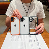 LuxuryKase Clear Bumper Case | Camera Control Button Protection | Anti-Yellow Transparent Hard Back | Soft TPU Shockproof Frame | Full Camera Coverage with Raised Edges For iPhone