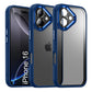 LuxuryKase Shockproof Transparent Back Cover Case | Anti-Scratch Hard PC Back | Soft TPU Bumper | Camera Protection | Slim Fit Design Case For iPhone 16 & 16 Plus