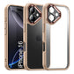 LuxuryKase Shockproof Transparent Back Cover Case | Anti-Scratch Hard PC Back | Soft TPU Bumper | Camera Protection | Slim Fit Design Case For iPhone 16 & 16 Plus