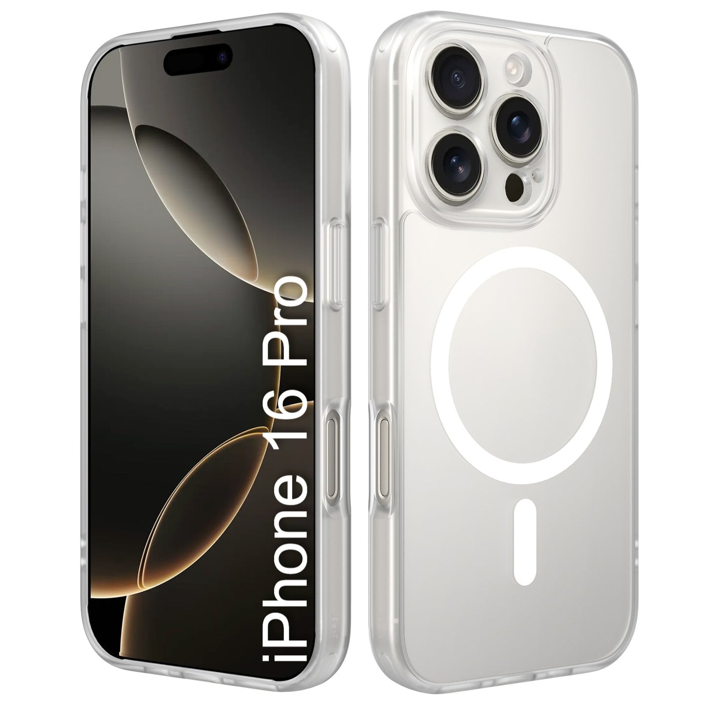 LuxuryKase Hybrid Shockproof Translucent Case | Matte Frosted Hard Back with Soft Edges | Full Camera Protection Bumper | Compatible with MagSafe | TPU & PC For iPhone & Samsung Series