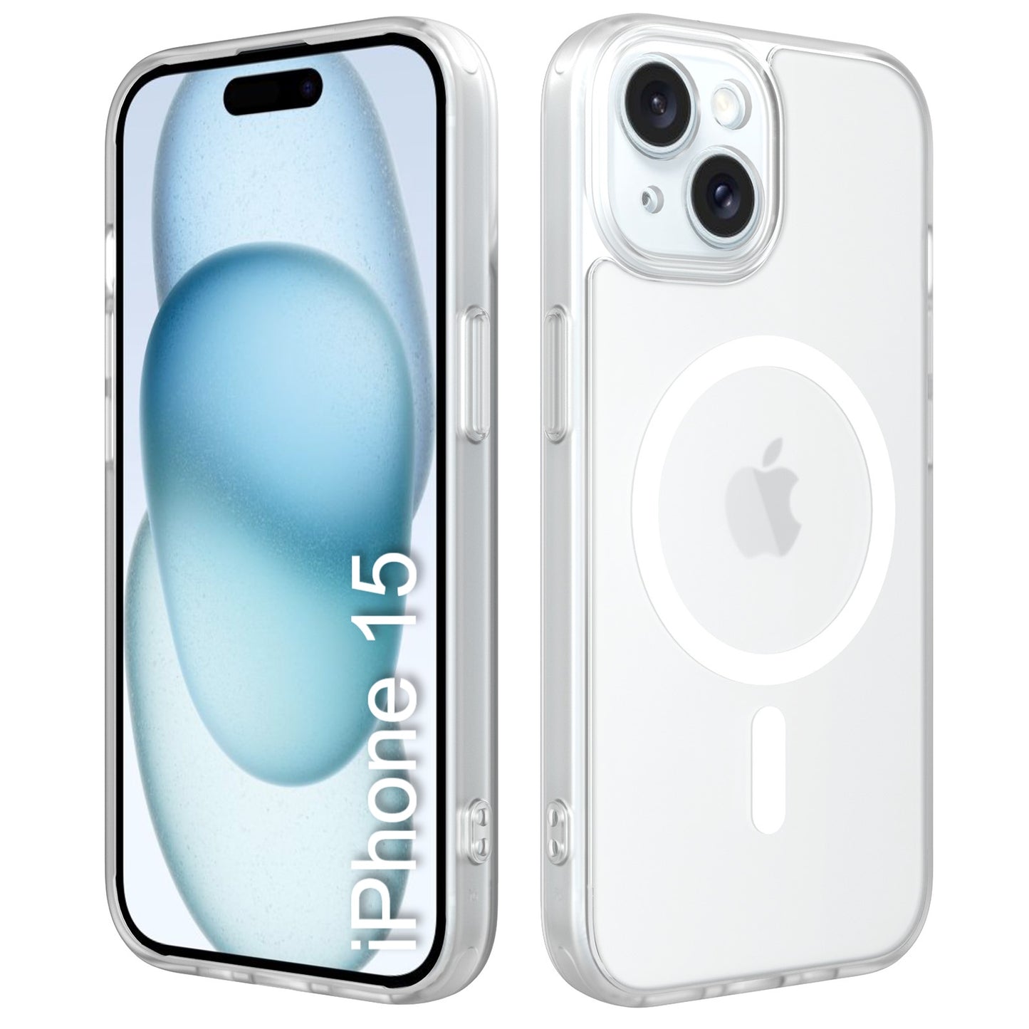 LuxuryKase Hybrid Shockproof Translucent Case | Matte Frosted Hard Back with Soft Edges | Full Camera Protection Bumper | Compatible with MagSafe | TPU & PC For iPhone & Samsung Series