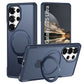 LuxuryKase Shockproof Back Cover with 90° Rotating Ring Kickstand | Mag-Safe Compatible | Rugged Armor Protection Case For iPhone & Samsung Series