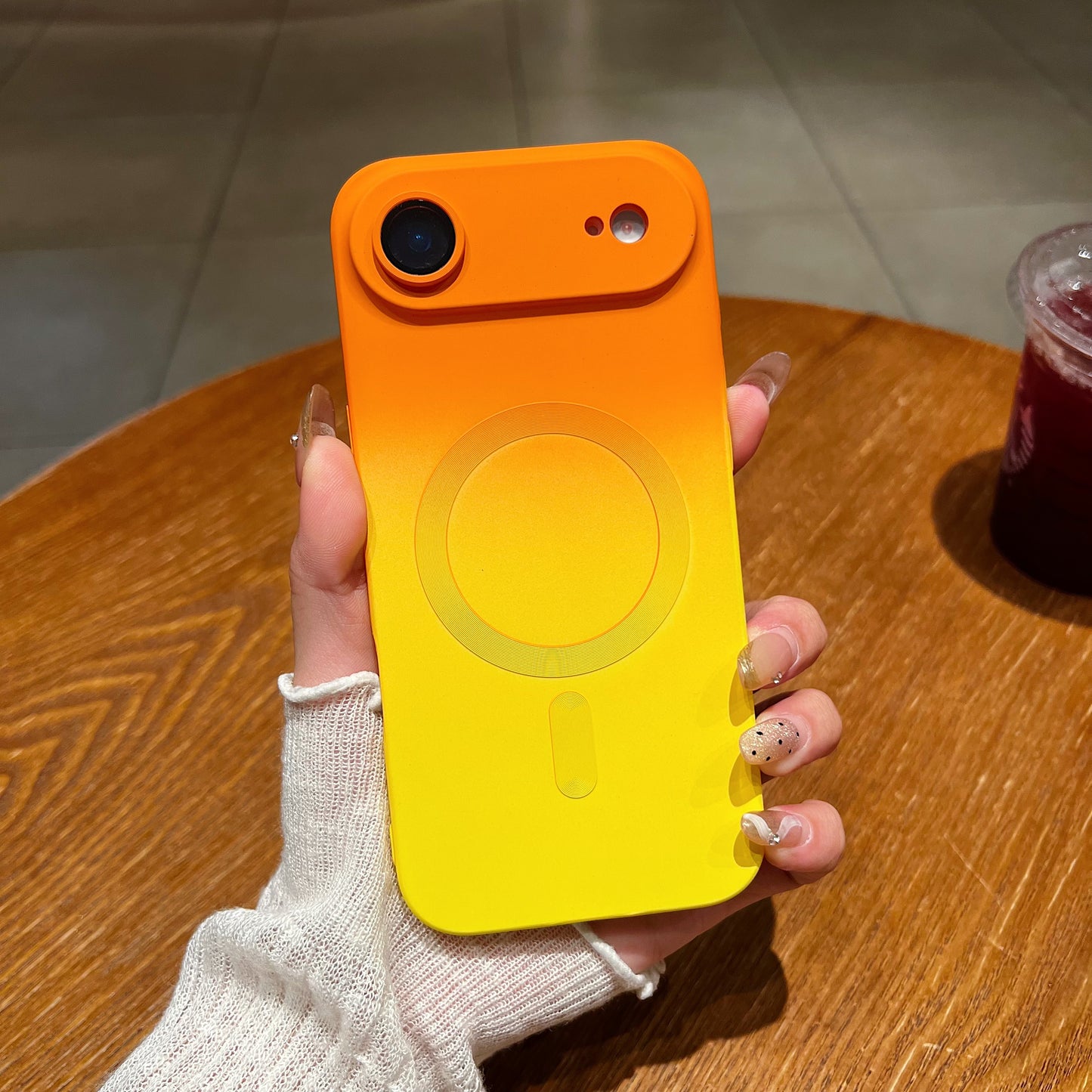 LuxuryKase Gradient Mag-Safe Case | Soft Silicone Shockproof Cover with Camera Protection | Slim Lightweight Design | Smooth Touch & Durable For iPhone