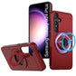 LuxuryKase Shockproof Rugged Back Cover | Heavy Duty Armor Case with MagSafe Compatible 360° Ring Holder | Finger Ring Kickstand | Drop Protection For Samsung Series