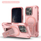 US LITE Back Cover with Portable Kickstand | Mag-Safe Compatible Magnetic Case | Shockproof Military Grade Protection | Rugged Armor Design Phone Cover For iPhone & Samsung Series