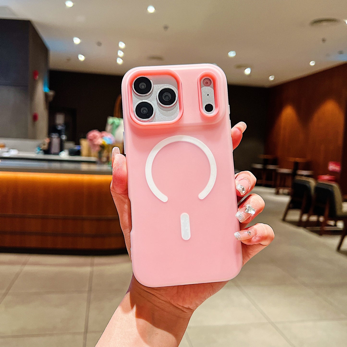 LuxuryKase Magnetic Silicone Candy Case | Mag-Safe Compatible | Slim Protective Case | Lightweight & Flexible | Wireless Charging | Soft Matte Finish For iPhone