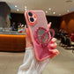LuxuryKase LK161 Mirror Bracket Stand Holder Bling Glitter Mag-Safe Case Cover For iPhone