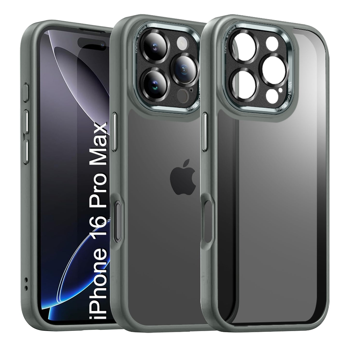 LuxuryKase Shockproof Transparent Back Cover Case | Anti-Scratch Hard PC Back | Soft TPU Bumper | Camera Protection | Slim Fit Design Case For iPhone