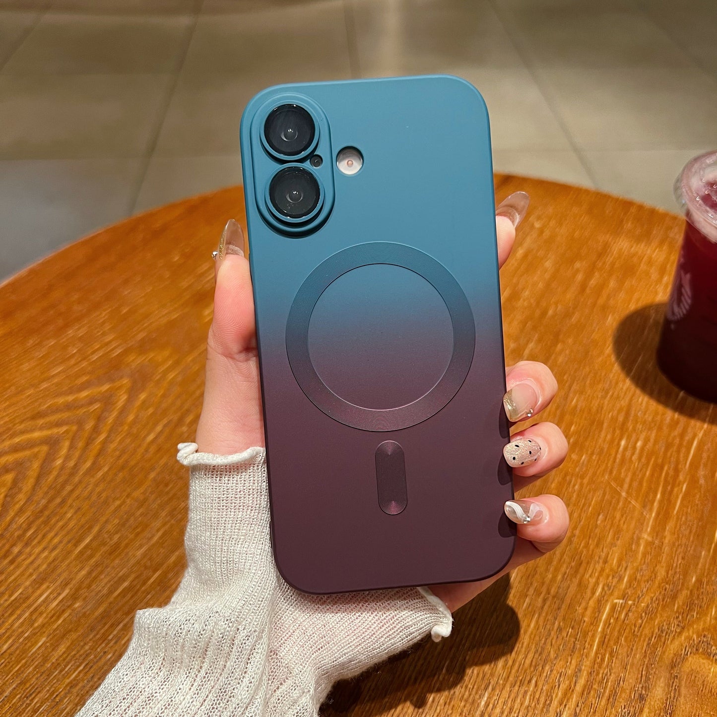 LuxuryKase Gradient Mag-Safe Case | Soft Silicone Shockproof Cover with Camera Protection | Slim Lightweight Design | Smooth Touch & Durable For iPhone 17 Series