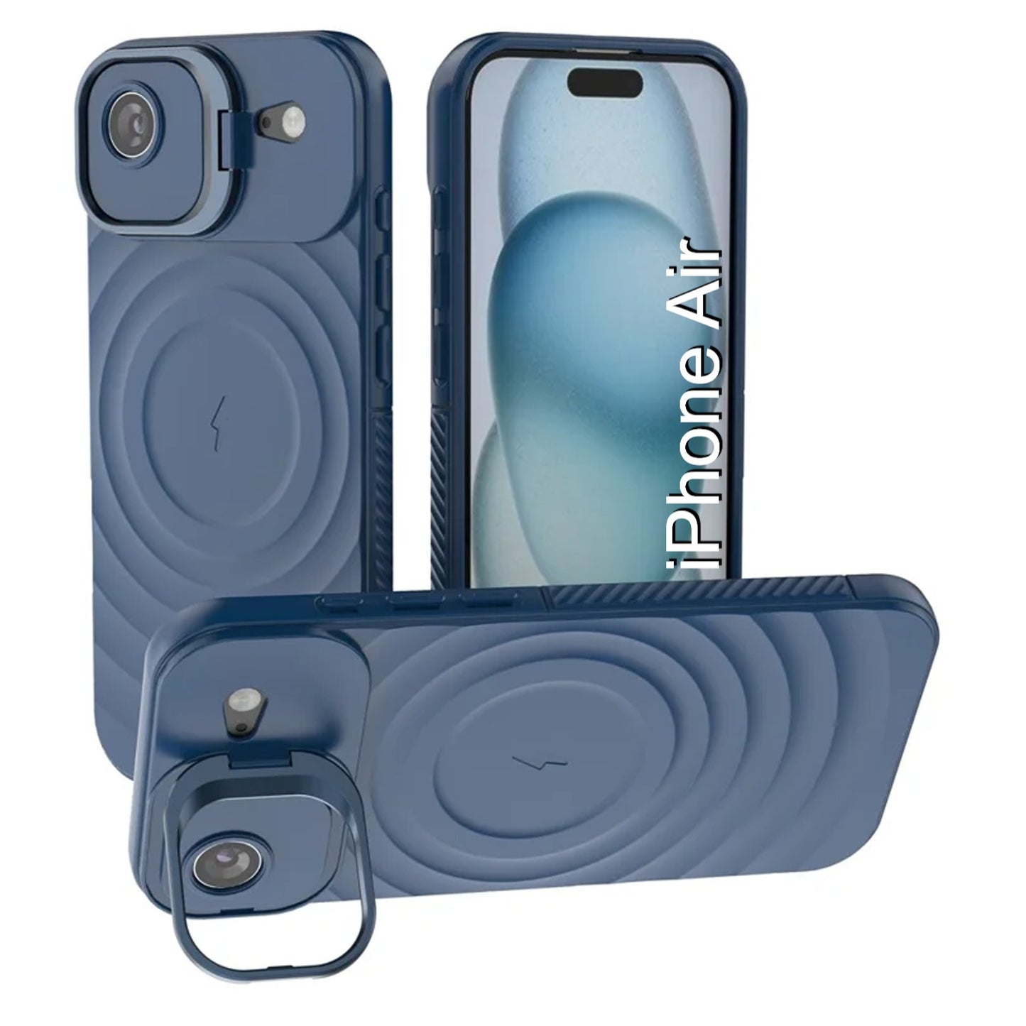 LuxuryKase Shockproof Case with Ripple Pattern | Inner Velvet Fabric Lining | Protective Cover & Wireless Charging Case for iPhone & Samsung Series