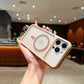 LuxuryKase Hybrid Clear Translucent Case | Matte Dotted Hard PC Back | TPU Textured Grip Frame | Metallic Buttons | Raised Camera Protection | MagSafe Compatible For iPhone