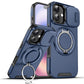LuxuryKase Shockproof Case with Slide Camera Cover | 360° Rotating Ring Kickstand | Rugged Armour Protection For iPhone Series