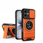 LuxuryKase Magnetic Armour Case | MagSafe Compatible | Sliding Camera Cover | 360° Finger Ring Holder | Built-In Bracket Stand | Hard PC Back & Soft TPU Bumper For iPhone & Samsung Series