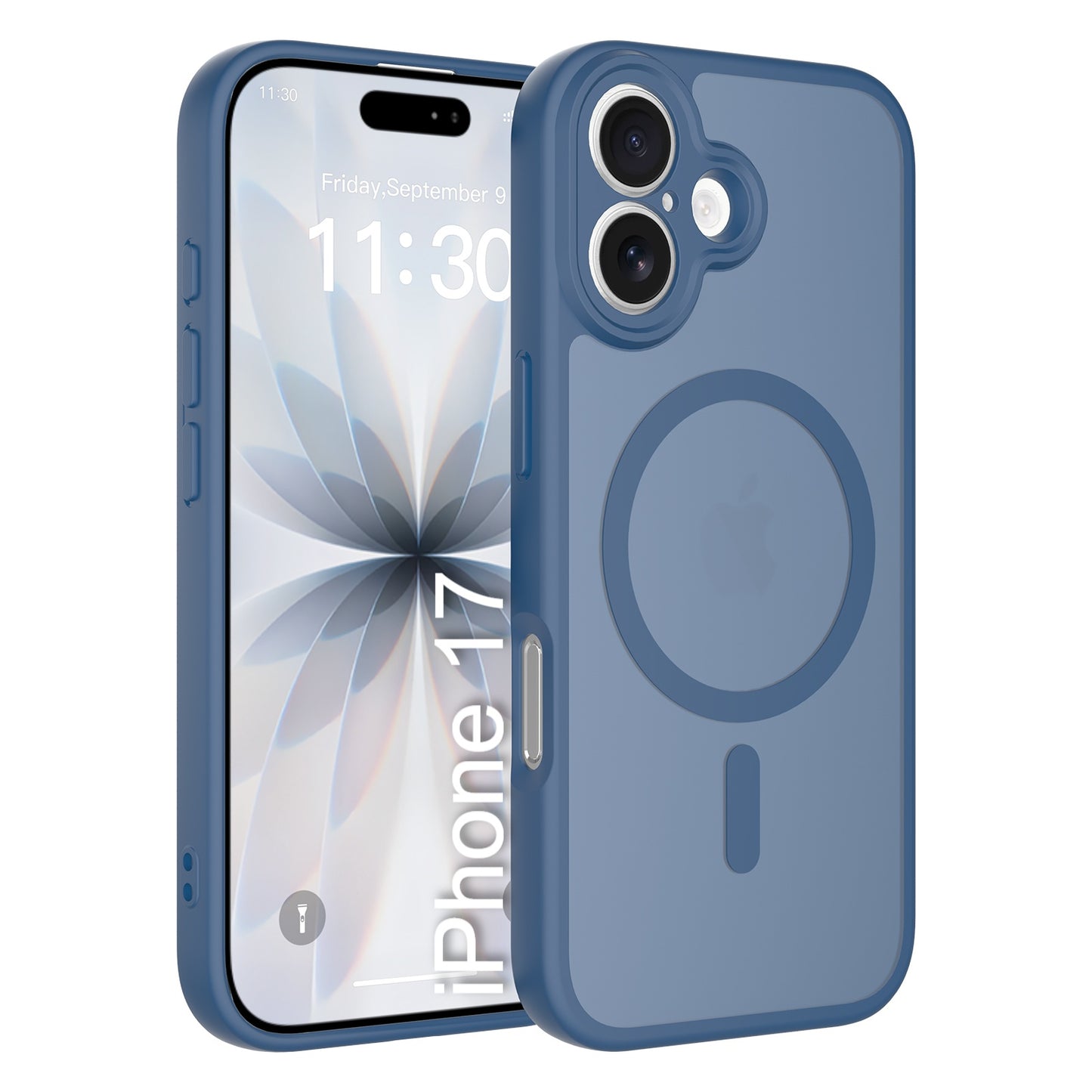 LuxuryKase Hybrid Shockproof Translucent Case | Matte Frosted Hard Back with Soft Edges | Full Camera Protection Bumper | Compatible with MagSafe | TPU & PC For iPhone & Samsung Series