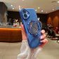 LuxuryKase LK161 Mirror Bracket Stand Holder Bling Glitter Mag-Safe Case Cover For iPhone