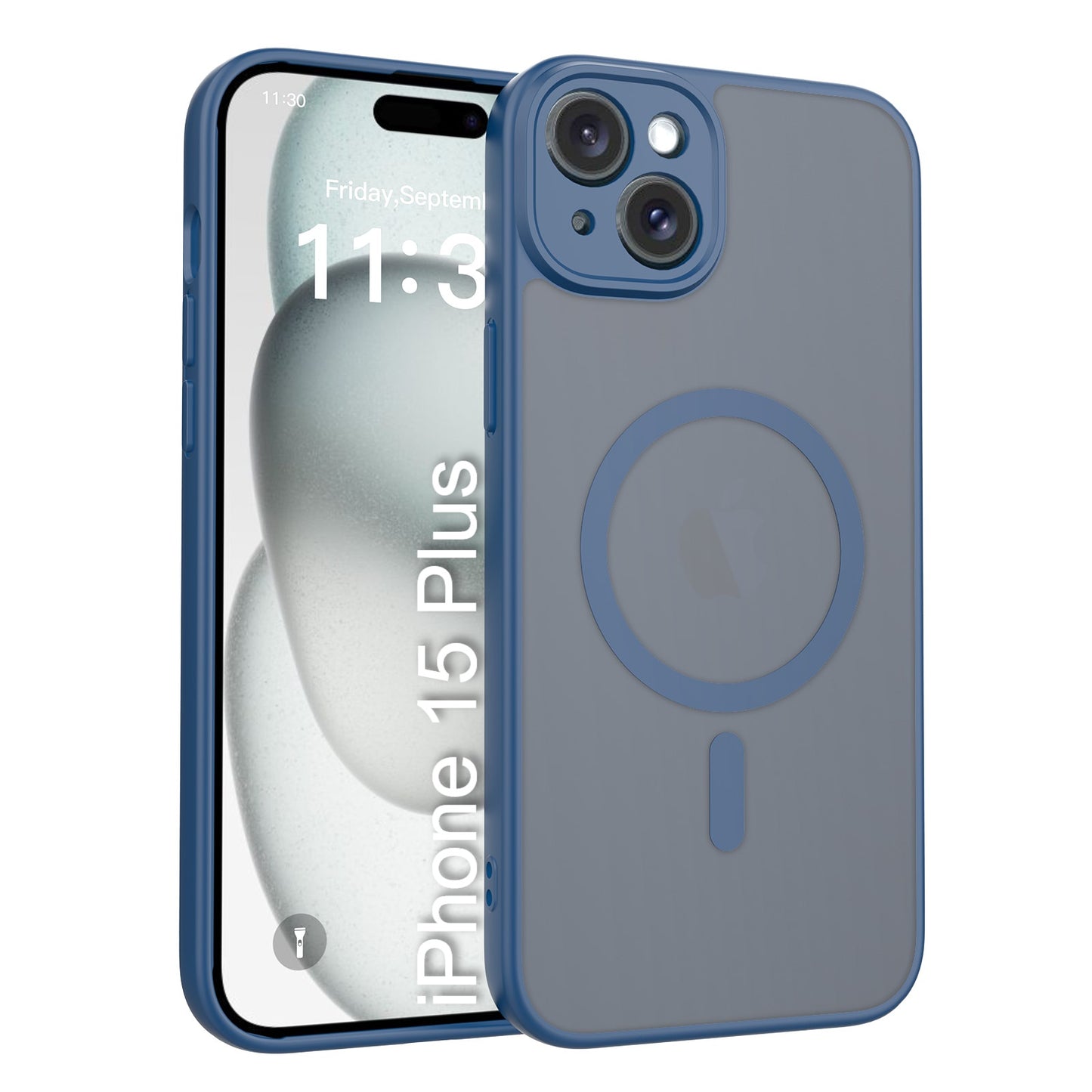 LuxuryKase Hybrid Shockproof Translucent Case | Matte Frosted Hard Back with Soft Edges | Full Camera Protection Bumper | Compatible with MagSafe | TPU & PC For iPhone & Samsung Series
