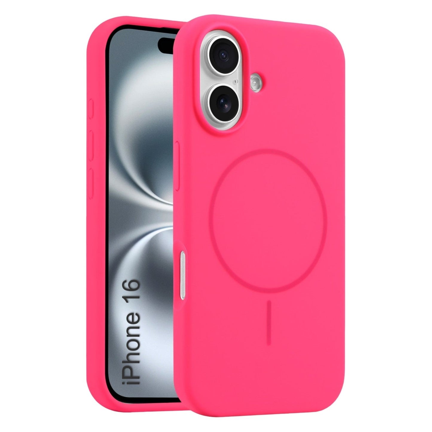 LuxuryKase Silicone Magnetic Case with Soft Microfiber Lining | Mag-Safe Support | Shockproof Protective Cover | Precise Cutouts | Slim Fit Design For iPhone 16 & 16 Plus