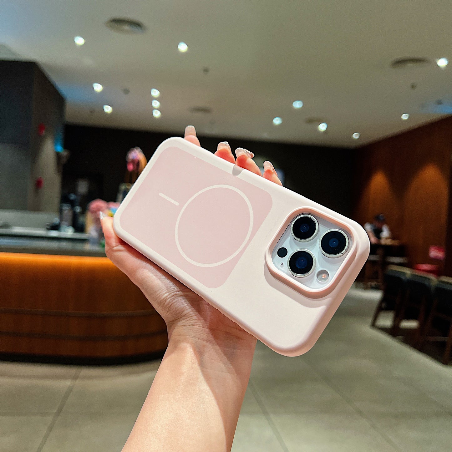 LuxuryKase Liquid Silicone Case | Dual Tone Colour Matte Finish | MagSafe Compatible | Microfiber Lining Inside | ShockProof & Raised Camera Protection For iPhone
