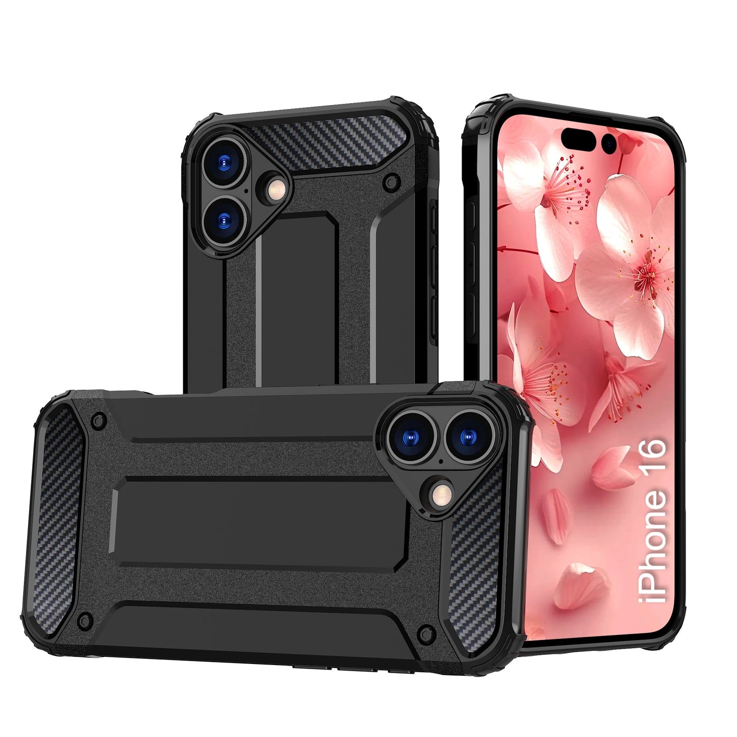 LuxuryKase Rugged TPU+PC Armor Case | Impact-Resistant Design | Anti-Drop Protection | Raised Edges & Precise Cutouts | Heavy Duty Protective Cover