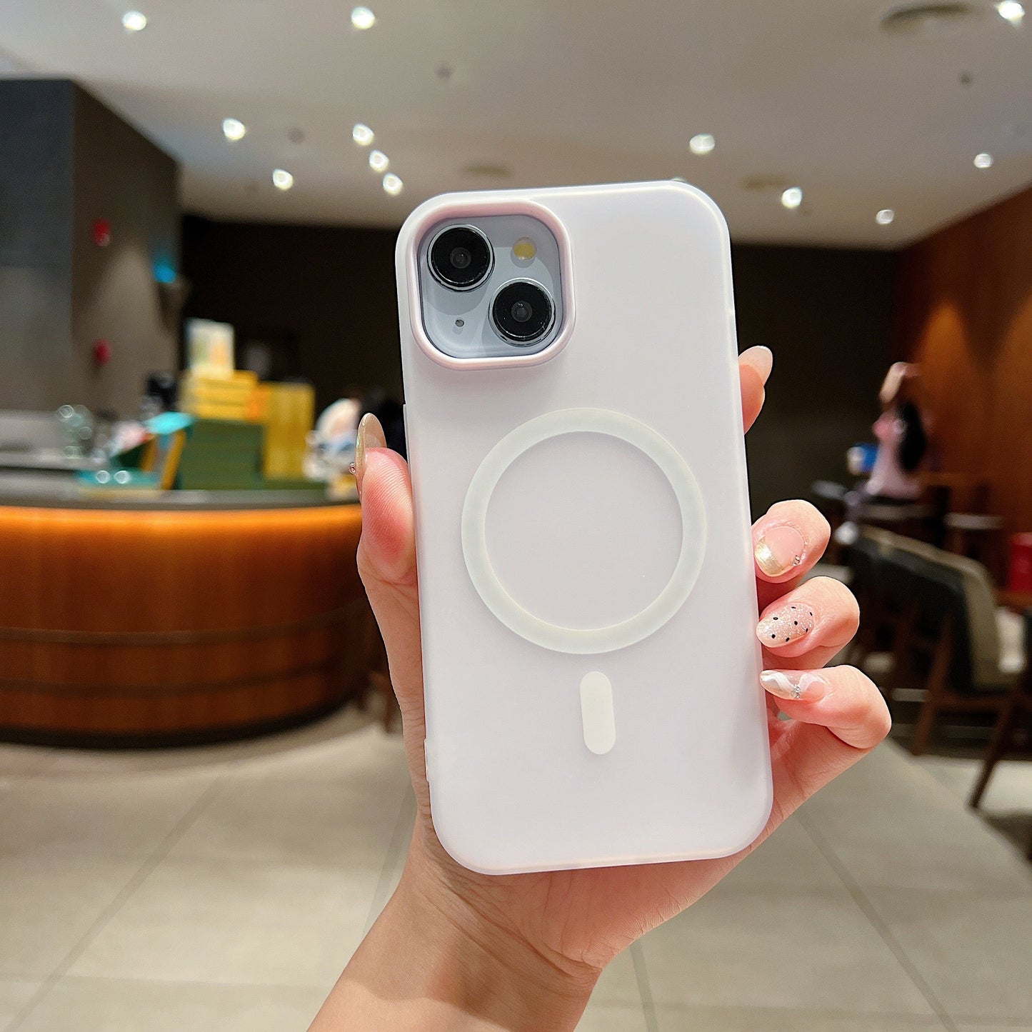 LuxuryKase Magnetic Silicone Candy Case | Mag-Safe Compatible | Slim Protective Case | Lightweight & Flexible | Wireless Charging | Soft Matte Finish For iPhone