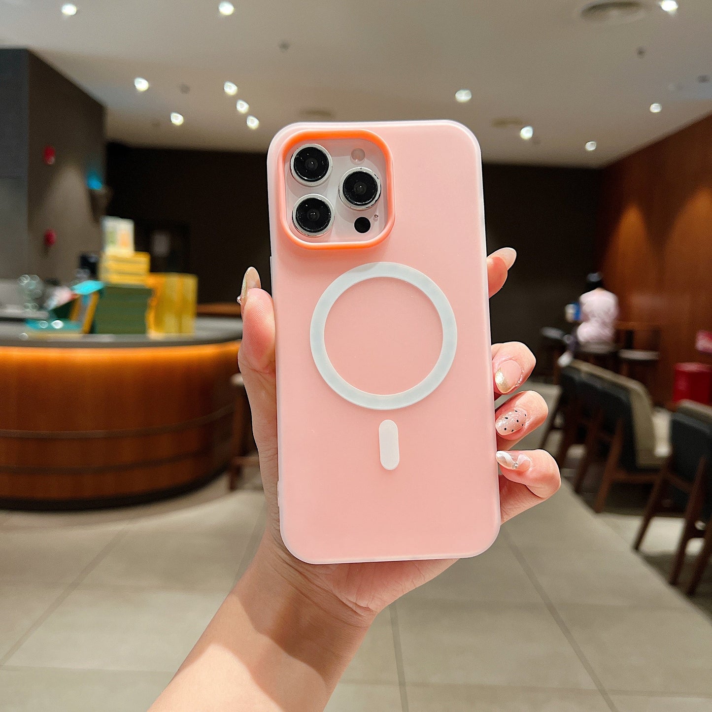 LuxuryKase Magnetic Silicone Candy Case | Mag-Safe Compatible | Slim Protective Case | Lightweight & Flexible | Wireless Charging | Soft Matte Finish For iPhone