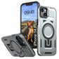 LuxuryKase Rugged Shockproof Magnetic Case with Kickstand | Dual Layer TPU+PC Protection | Mag-Safe Compatible | Camera Guard | Extreme Drop Resistance For iPhone Series