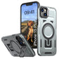 LuxuryKase Rugged Shockproof Magnetic Case with Kickstand | Dual Layer TPU+PC Protection | Mag-Safe Compatible | Camera Guard | Extreme Drop Resistance For iPhone Series