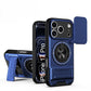 LuxuryKase Magnetic Armour Case | MagSafe Compatible | Sliding Camera Cover | 360° Finger Ring Holder | Built-In Bracket Stand | Hard PC Back & Soft TPU Bumper For iPhone & Samsung Series