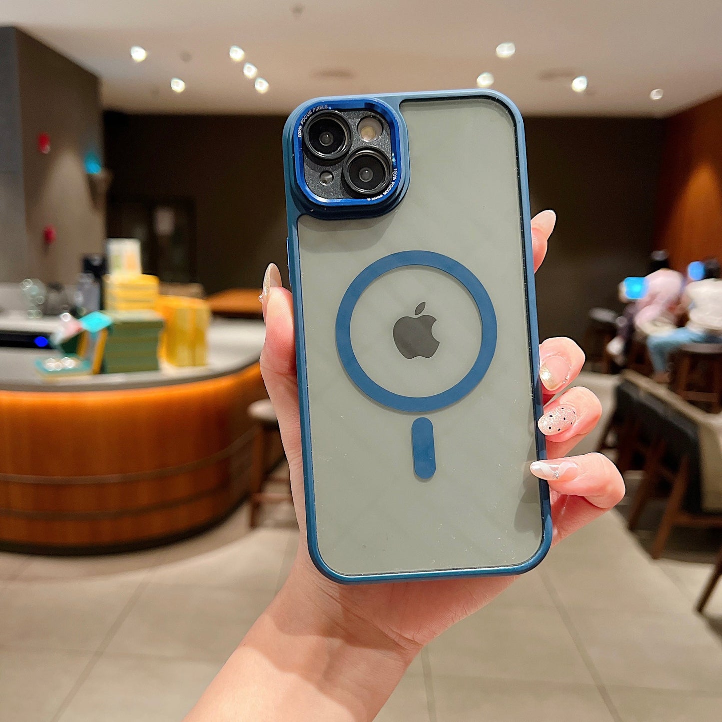 LuxuryKase Magnetic Clear Shockproof Case | MagSafe Compatible | Transparent Hard Back Cover with Full Camera Protection | Anti-Yellowing For iPhone Series