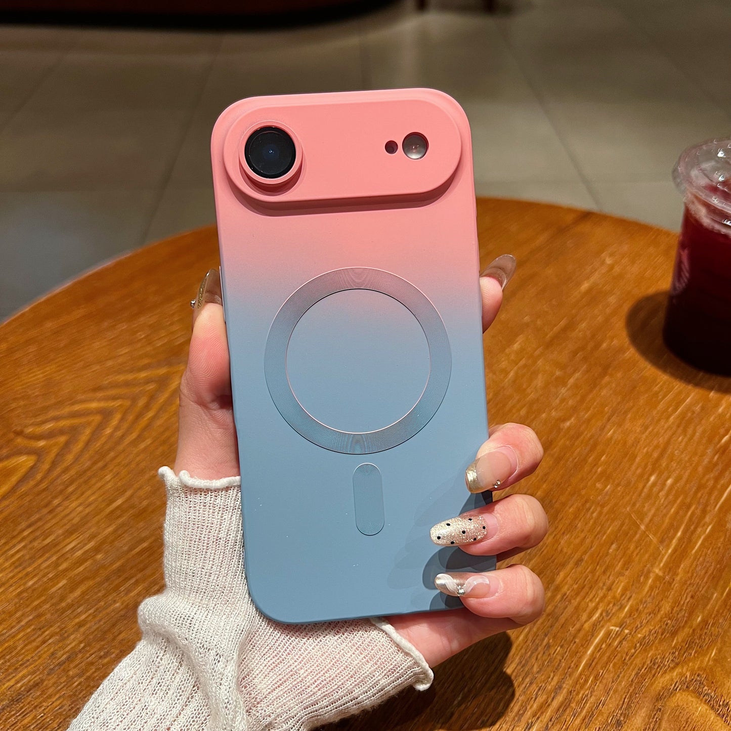 LuxuryKase Gradient Mag-Safe Case | Soft Silicone Shockproof Cover with Camera Protection | Slim Lightweight Design | Smooth Touch & Durable For iPhone 17 Series