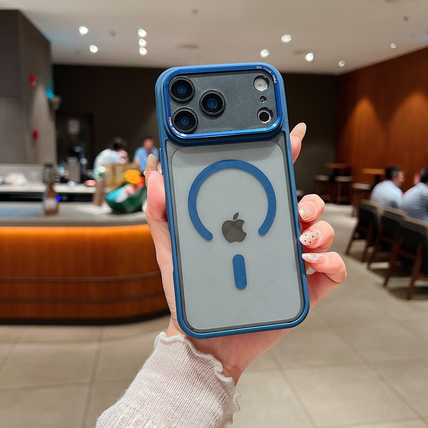 LuxuryKase Magnetic Clear Shockproof Case | MagSafe Compatible | Transparent Hard Back Cover with Full Camera Protection | Anti-Yellowing For iPhone Series