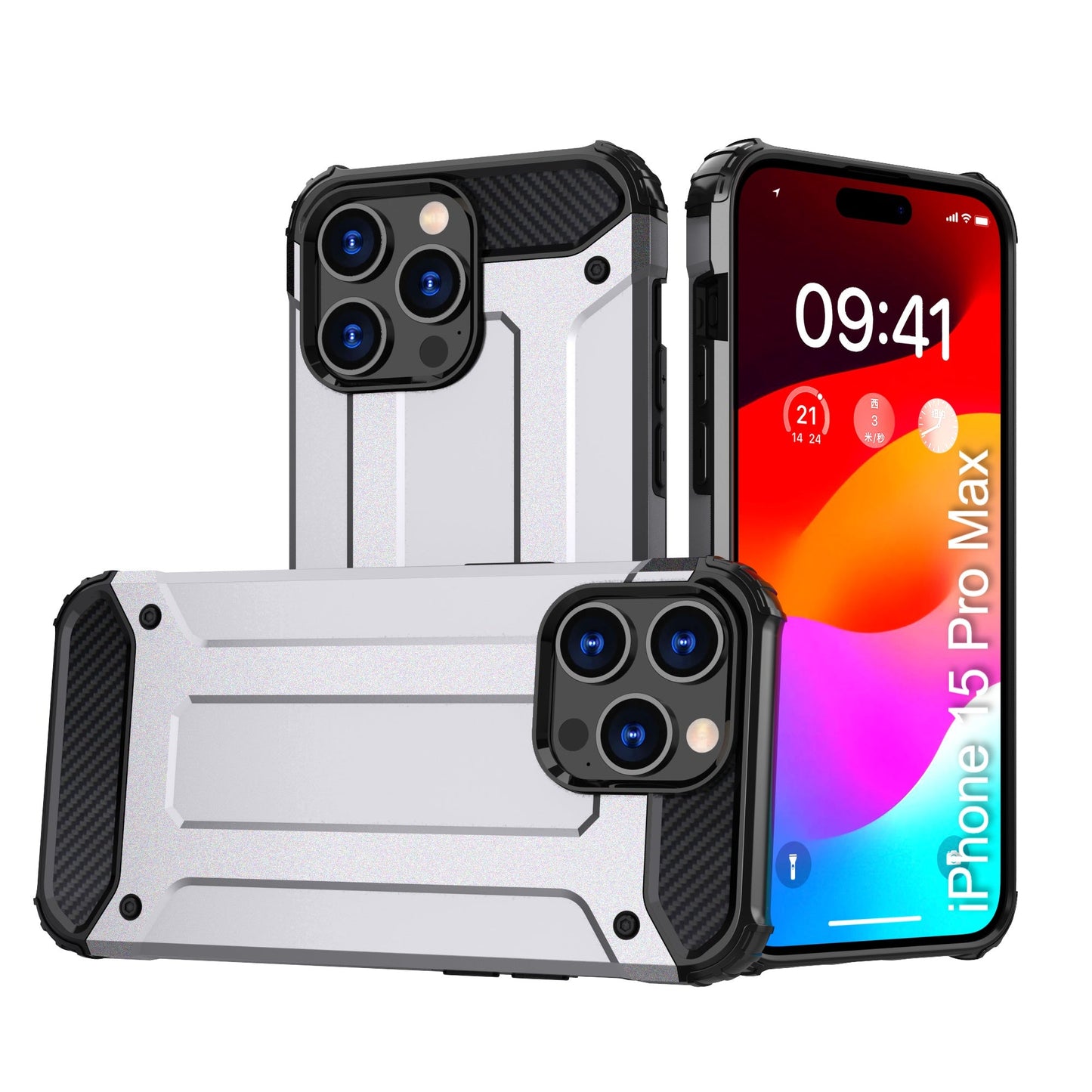 LuxuryKase Rugged TPU+PC Armor Case | Impact-Resistant Design | Anti-Drop Protection | Raised Edges & Precise Cutouts | Heavy Duty Protective Cover