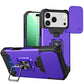 LuxuryKase Shockproof Armor Case | Slide Camera Cover | Hidden Card Slot | Rotating Ring Kickstand | Magnetic Car Mount Support | Military Grade Protection For iPhone & Samsung