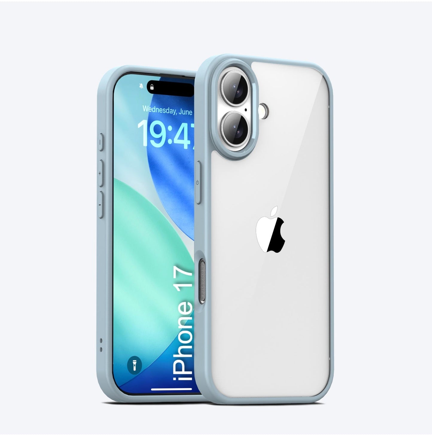 LuxuryKase Hybrid Transparent Shockproof Case | Reinforced Airbag Corners | Soft TPU Frame | Clear Hard PC Back | Anti-Yellowing | Slim Bumper Cover For iPhone