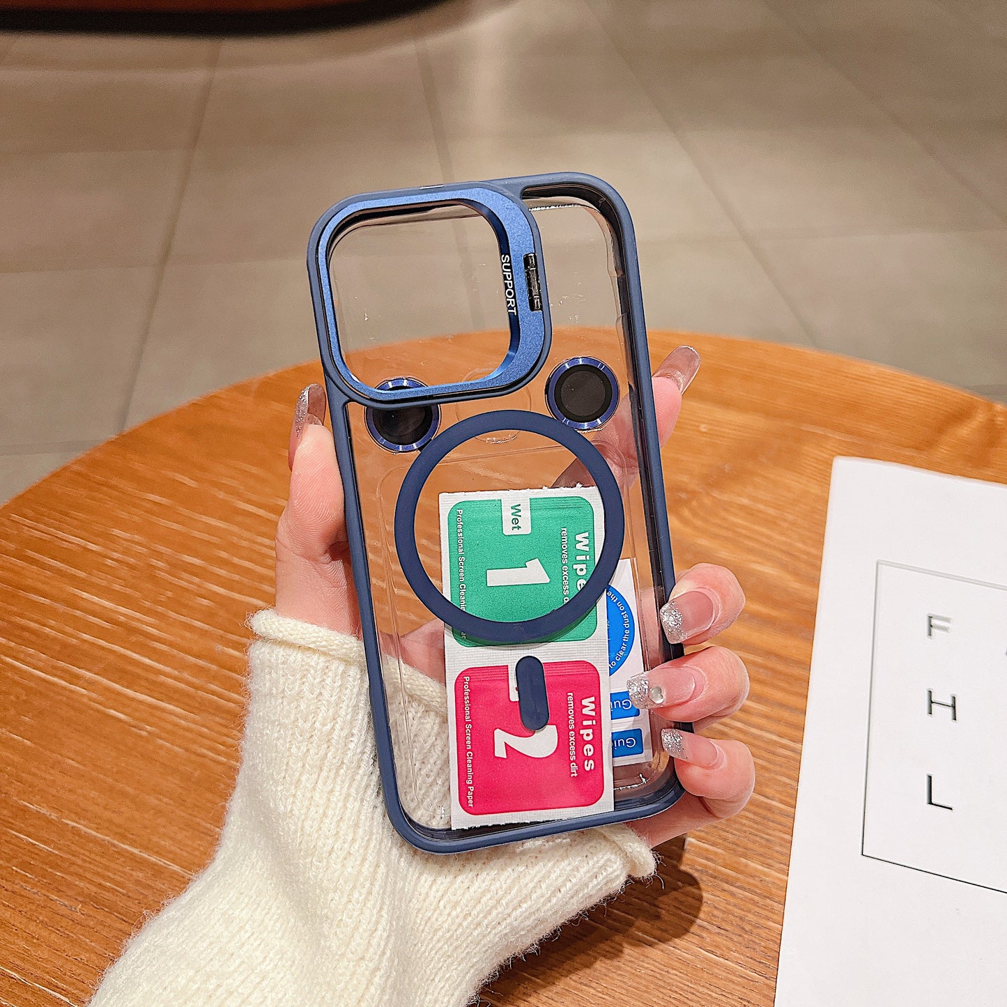 LuxuryKase LK174 Magnetic Mag-Safe Stand Lens Protector Case Cover For iPhone