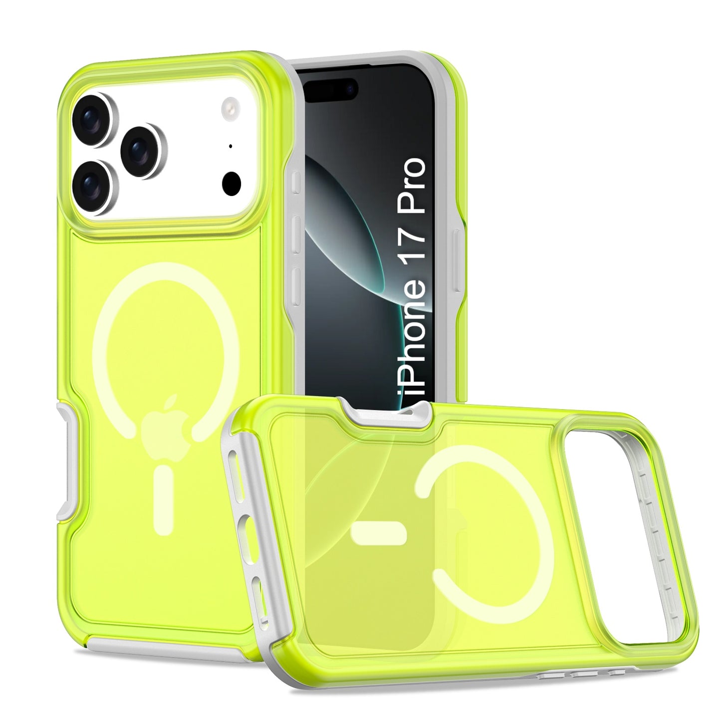 LuxuryKase Shockproof Transparent Matte Back Cover | Mag-Safe Compatible | Camera Protection | Soft TPU Edge | Anti-Yellowing For iPhone 16 & 17 Series