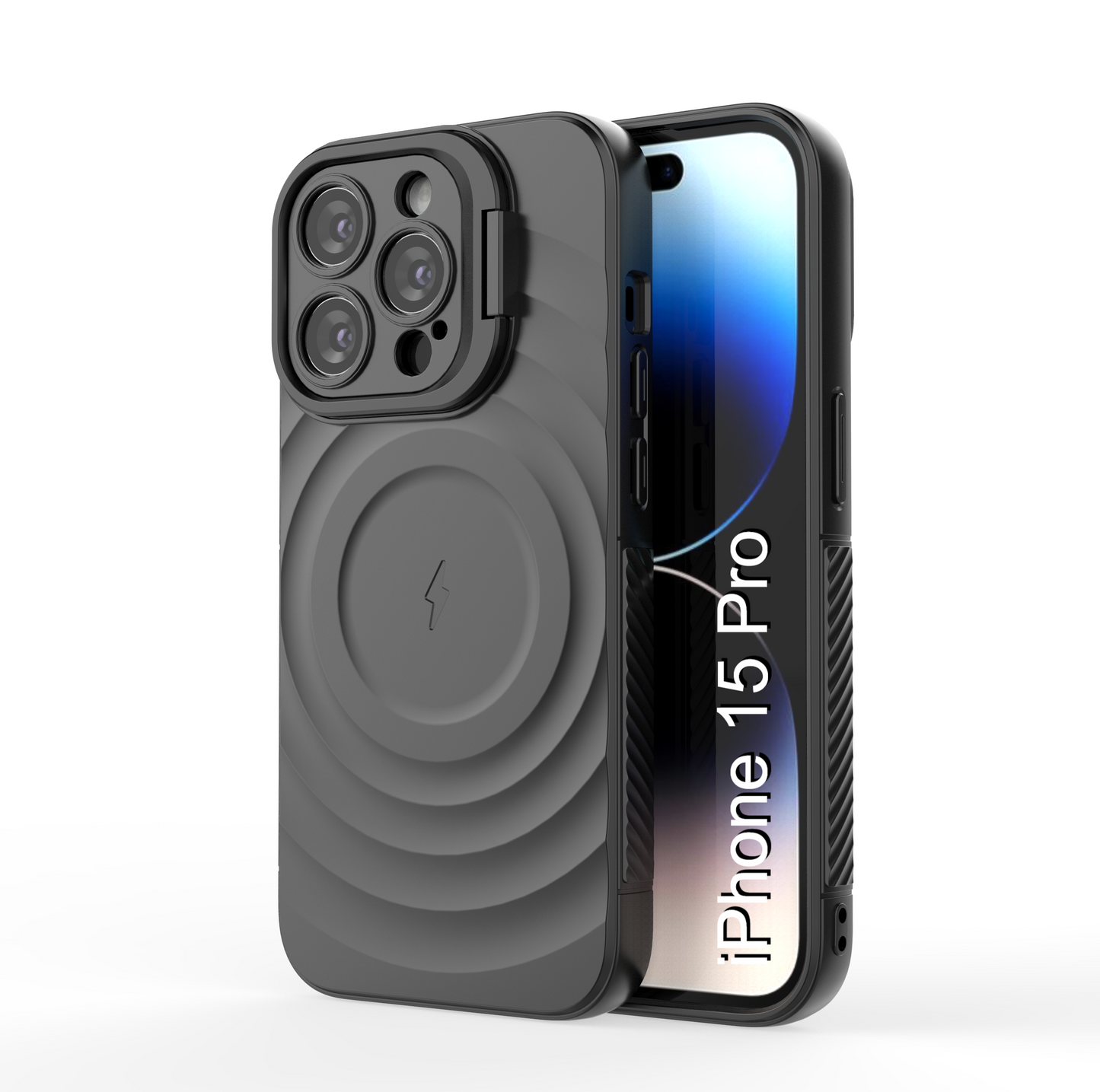 LuxuryKase Shockproof Case with Ripple Pattern | Inner Velvet Fabric Lining | Protective Cover & Wireless Charging Case for iPhone & Samsung Series