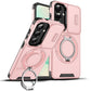 LuxuryKase Shockproof Case with Slide Camera Cover | 360° Rotating Ring Kickstand | Rugged Armour Protection For Samsung Series